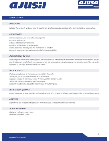 silicona para sellado ajusa embase 200cc 75000100