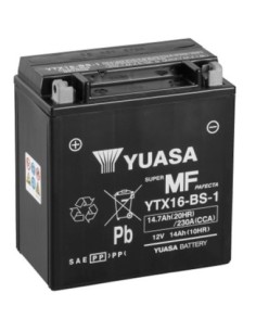 Batería Yuasa YTX16-BS-1 Sin Mantenimiento