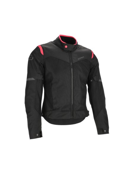 chaqueta acerbis ce ramsey vented 2 0 lady negra y rosa 0026150 723