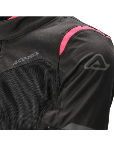 chaqueta acerbis ce ramsey vented 2 0 lady negra y rosa 0026150 723
