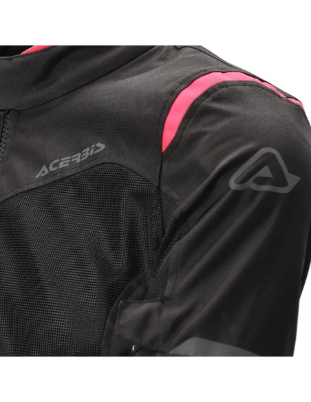 chaqueta acerbis ce ramsey vented 2 0 lady negra y rosa 0026150 723