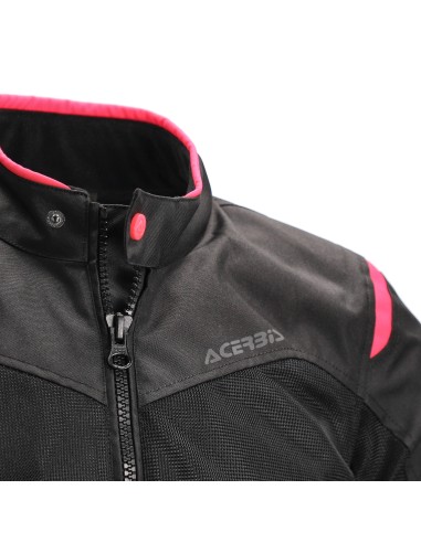 chaqueta acerbis ce ramsey vented 2 0 lady negra y rosa 0026150 723