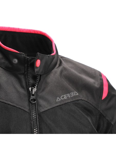 chaqueta acerbis ce ramsey vented 2 0 lady negra y rosa 0026150 723