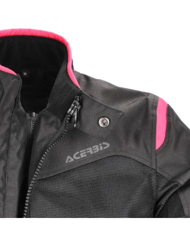 chaqueta acerbis ce ramsey vented 2 0 lady negra y rosa 0026150 723