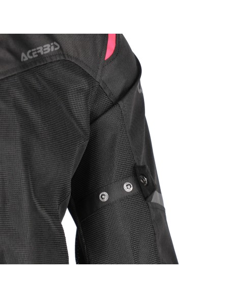 chaqueta acerbis ce ramsey vented 2 0 lady negra y rosa 0026150 723