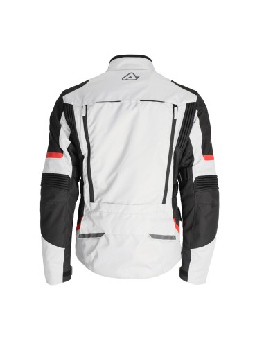 chaqueta touring acerbis ce x rover gris rojo clase aa 3 capas
