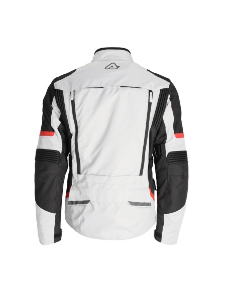 chaqueta touring acerbis ce x rover gris rojo clase aa 3 capas
