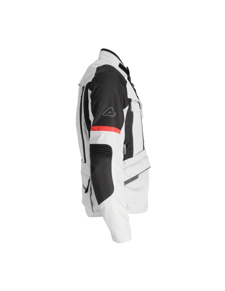 chaqueta touring acerbis ce x rover gris rojo clase aa 3 capas