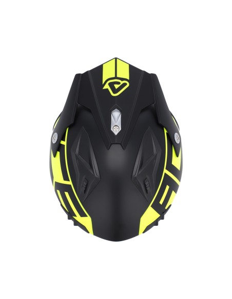 casco acerbis jet aria graphic sport 22 06 color negro y amarillo fluor mate 0026602 457