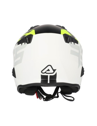 casco acerbis jet aria graphic sport 22 06 color negro y amarillo fluor mate 0026602 457