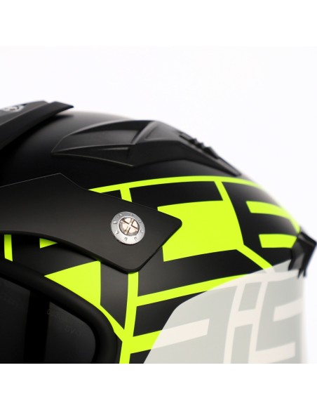 casco acerbis jet aria graphic sport 22 06 color negro y amarillo fluor mate 0026602 457