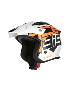 casco acerbis jet aria graphic sport 22 06 blanco naranja