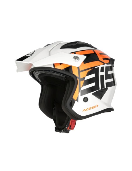 casco acerbis jet aria graphic sport 22 06 blanco naranja