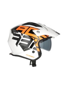 casco acerbis jet aria graphic sport 22 06 blanco naranja 2