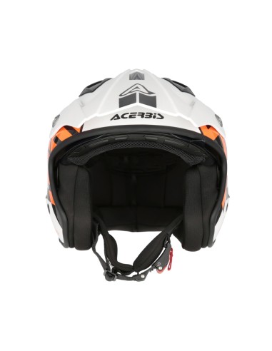 casco acerbis jet aria graphic sport 22 06 blanco naranja