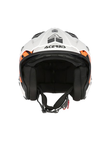 casco acerbis jet aria graphic sport 22 06 blanco naranja