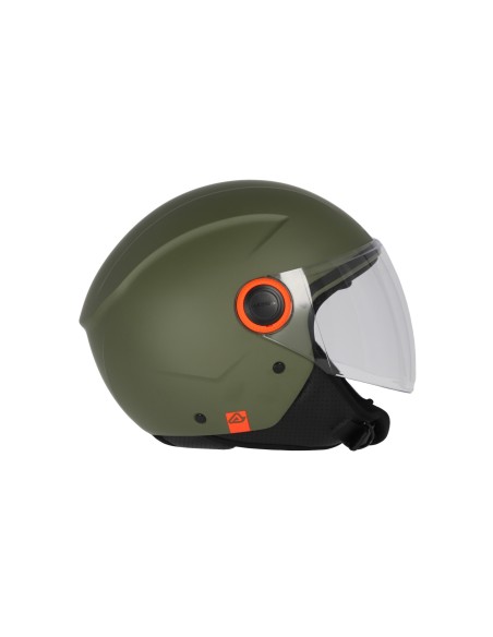casco acerbis jet modelo brezza 22 06 verde militar 0026061 582
