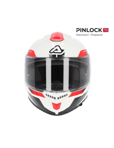 casco acerbis krapon blanco y rojo homologacion 22 06 0024663 239