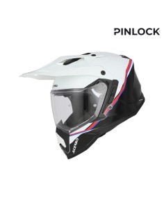 casco integral acerbis assault negro y blanco para carretera y off road 0026652 237