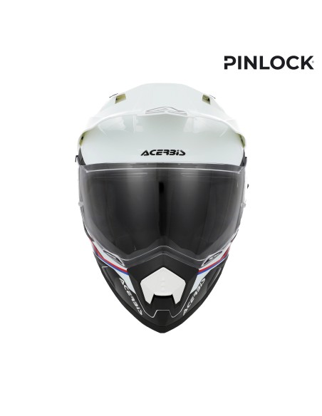 casco integral acerbis assault negro y blanco para carretera y off road 0026652 237