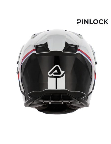 casco integral acerbis assault negro y blanco para carretera y off road 0026652 237