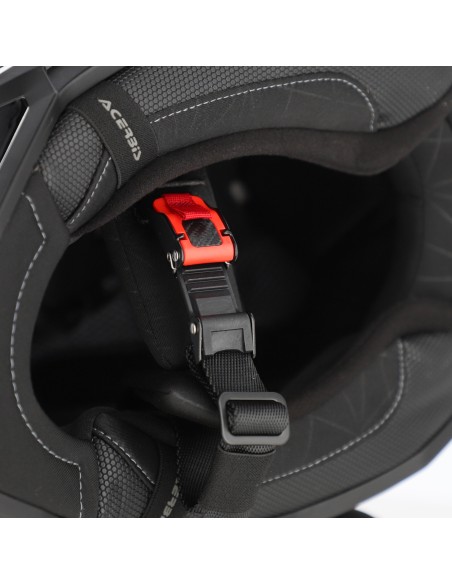 casco integral acerbis assault negro y blanco para carretera y off road 0026652 237