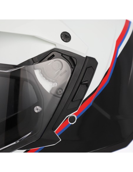 casco integral acerbis assault negro y blanco para carretera y off road 0026652 237