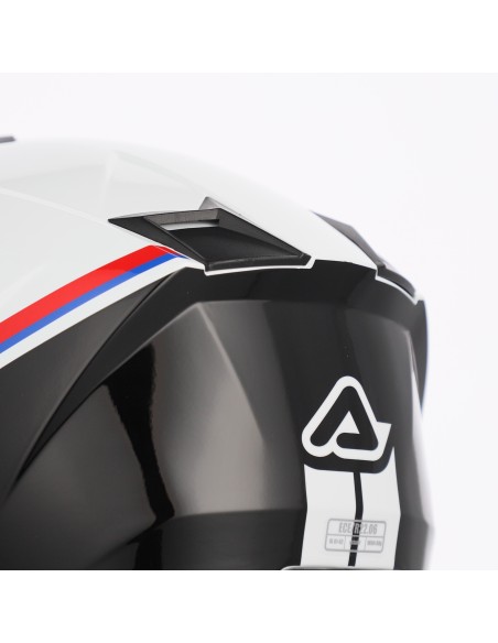 casco integral acerbis assault negro y blanco para carretera y off road 0026652 237