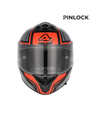 casco integral moto acerbis tarmak x fibra ece 22 06 color gris y rojo 0027315