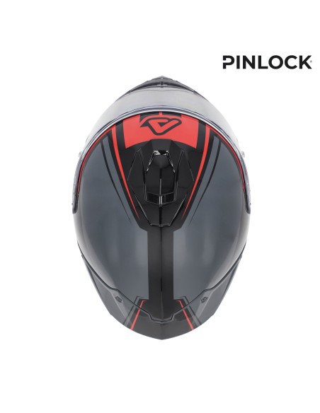 casco integral moto acerbis tarmak x fibra ece 22 06 color gris y rojo 0027315
