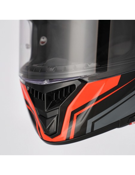 casco integral moto acerbis tarmak x fibra ece 22 06 color gris y rojo 0027315
