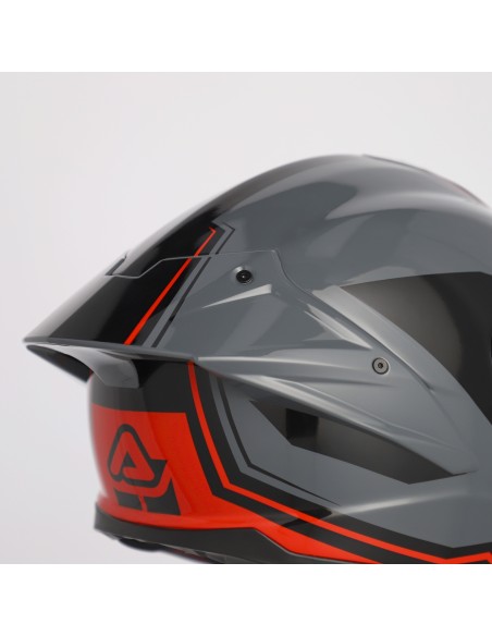casco integral moto acerbis tarmak x fibra ece 22 06 color gris y rojo 0027315