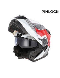 casco modular acerbis serel 22 06 rojo y gris 0025201 239