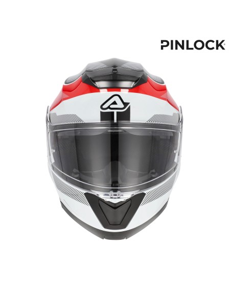 casco modular acerbis serel 22 06 rojo y gris 0025201 239