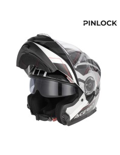casco modular acerbis serel 22 06 blanco y rojo 0025201 314
