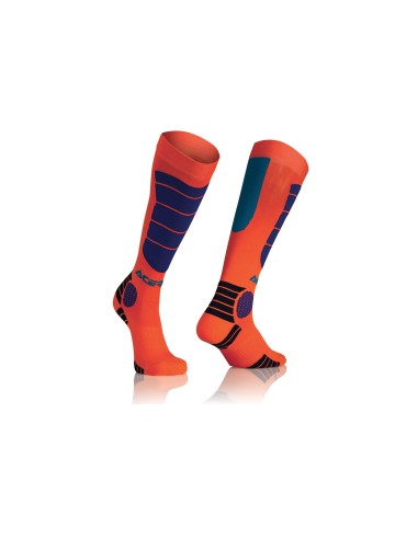 calcetines acerbis impack naranja y azul 0021633 204