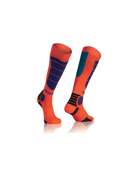calcetines acerbis impack naranja y azul 0021633 204