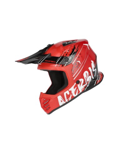 casco acerbis off road junior profile color rojo y negro 0025401 349