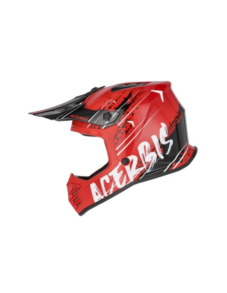 casco acerbis off road junior profile color rojo y negro 0025401 349