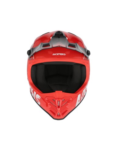 casco acerbis off road junior profile color rojo y negro 0025401 349