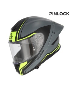 casco integral moto acerbis tarmak x fibra ece 22 06 color gris y amarillo 0027315 2
