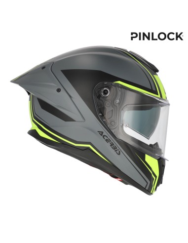 casco integral moto acerbis tarmak x fibra ece 22 06 color gris y amarillo 0027315