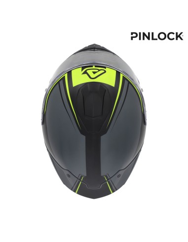 casco integral moto acerbis tarmak x fibra ece 22 06 color gris y amarillo 0027315
