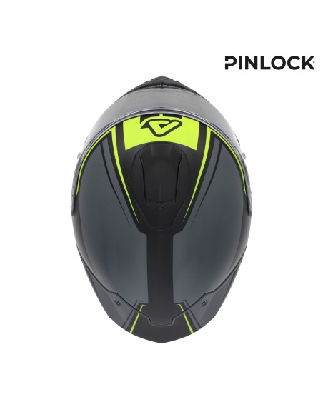 casco integral moto acerbis tarmak x fibra ece 22 06 color gris y amarillo 0027315