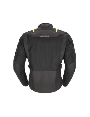 chaqueta acerbis ramsey vented long jacket color negro y amarillo 0026661 318
