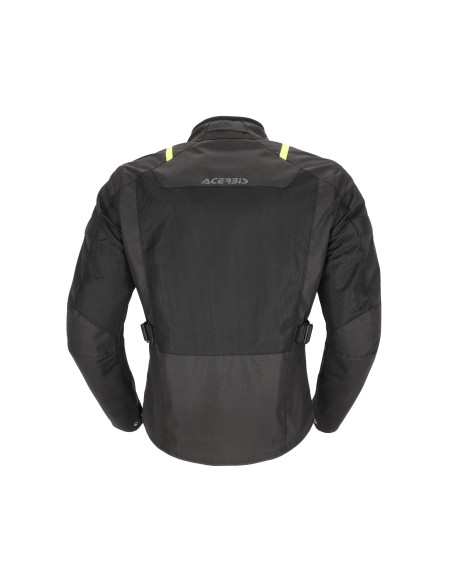 chaqueta acerbis ramsey vented long jacket color negro y amarillo 0026661 318