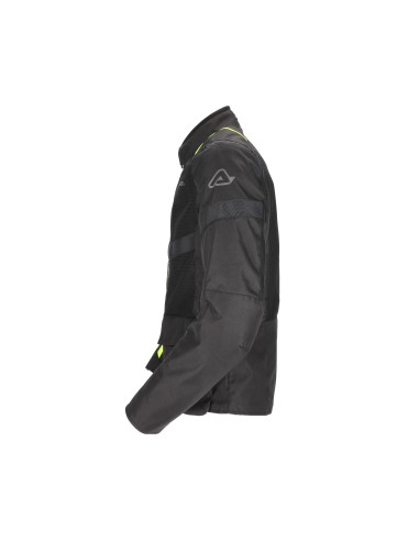 chaqueta acerbis ramsey vented long jacket color negro y amarillo 0026661 318