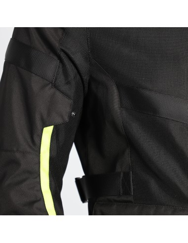 chaqueta acerbis ramsey vented long jacket color negro y amarillo 0026661 318