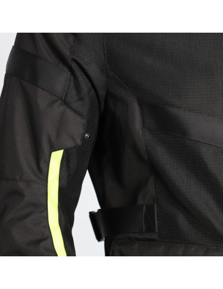 chaqueta acerbis ramsey vented long jacket color negro y amarillo 0026661 318