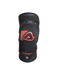 rodillera acerbis color negro y rojo 0023455 323